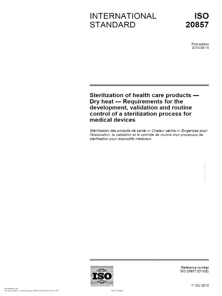 Iso 20857-2010 - TOAZ - INFO | PDF