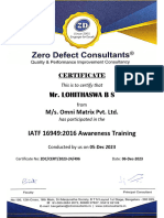 Omni Matrix Pvt. Ltd-IATF Awareness Certificates
