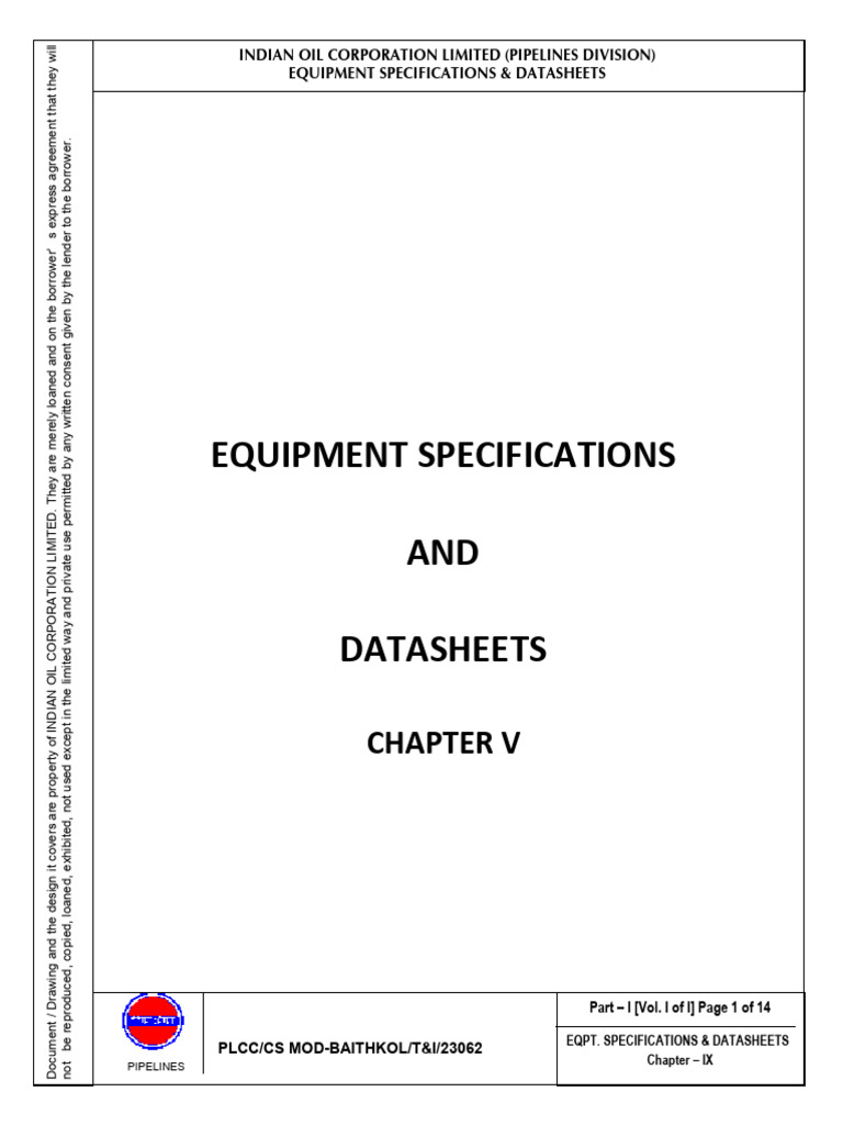 Equipment Specifications for PLC Systems | PDF