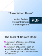 "Association Rules": Market Baskets Frequent Itemsets A-Priori Algorithm