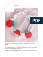 Pink Strawberry Pet Collar Crochet Pattern