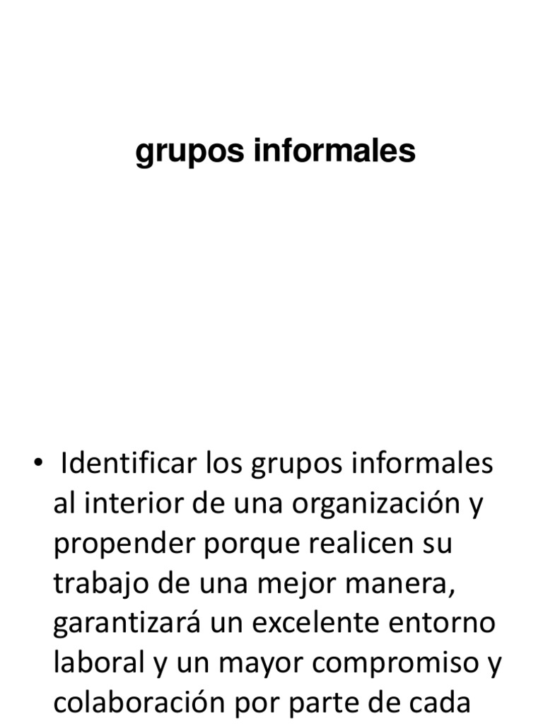 Grupos Informales | PDF | Autosuperación