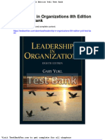 Full Download Leadership in Organizations 8th Edition Yukl Test Bank
