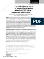 Validation of The Brazilian Version of The Hinting Task and Facial Emotion Recognition Test (FERT-100) Schizophrenia 2021