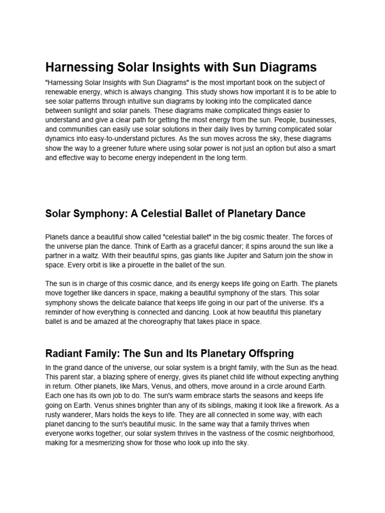 Harnessing Solar Insights With Sun Diagrams | PDF