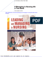 Full Download Leading and Managing in Nursing 6th Edition Wise Test Bank