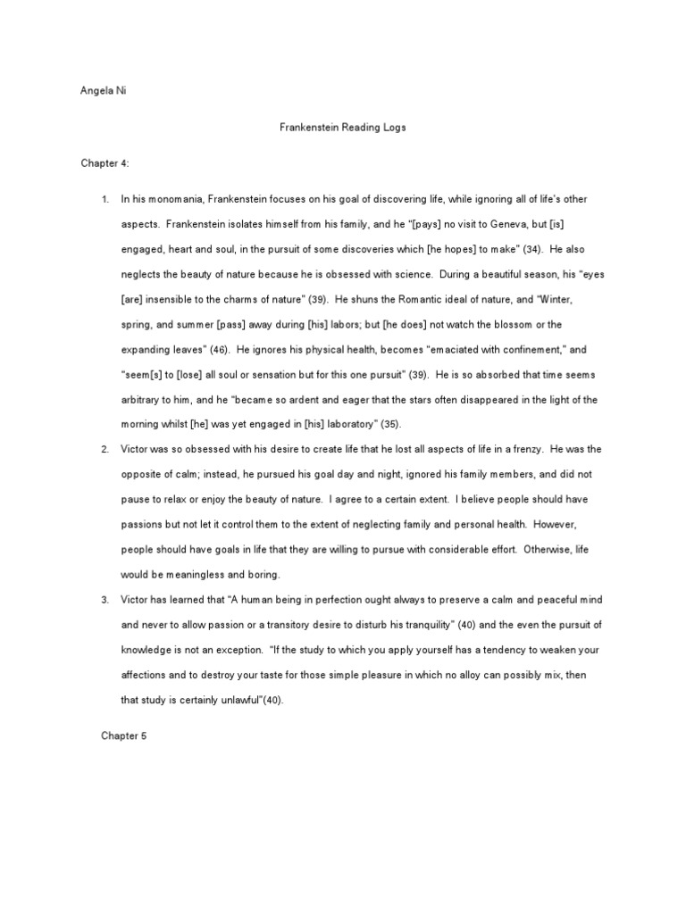 Examples of mood in frankenstein picture