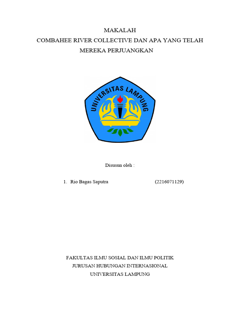 Perjuangan Combahee River Collective | PDF