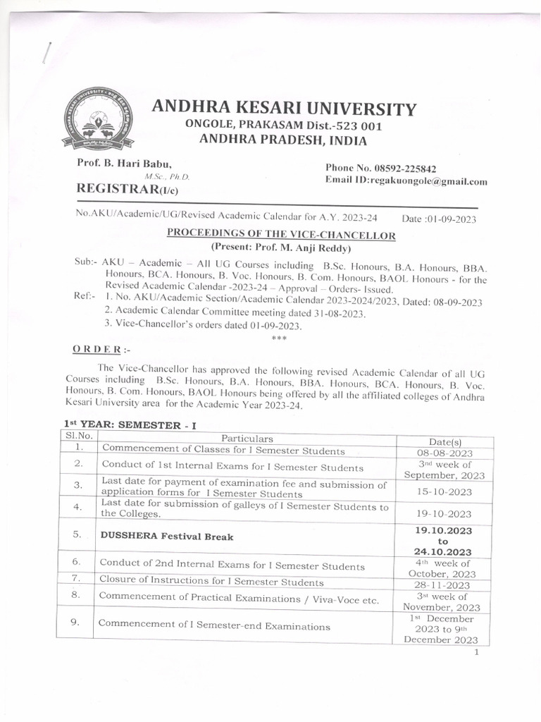 AKU Under Graduation Academic Calender V2 PDF