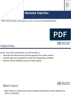 WHO/ICRC Basic Emergency Care: Conflict-Related Injuries