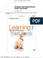 Full Download Learning Principles and Applications 7th Edition Klein Test Bank