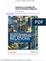 Full Download Industrial Relations in Canada 4th Edition Mcquarrie Solutions Manual