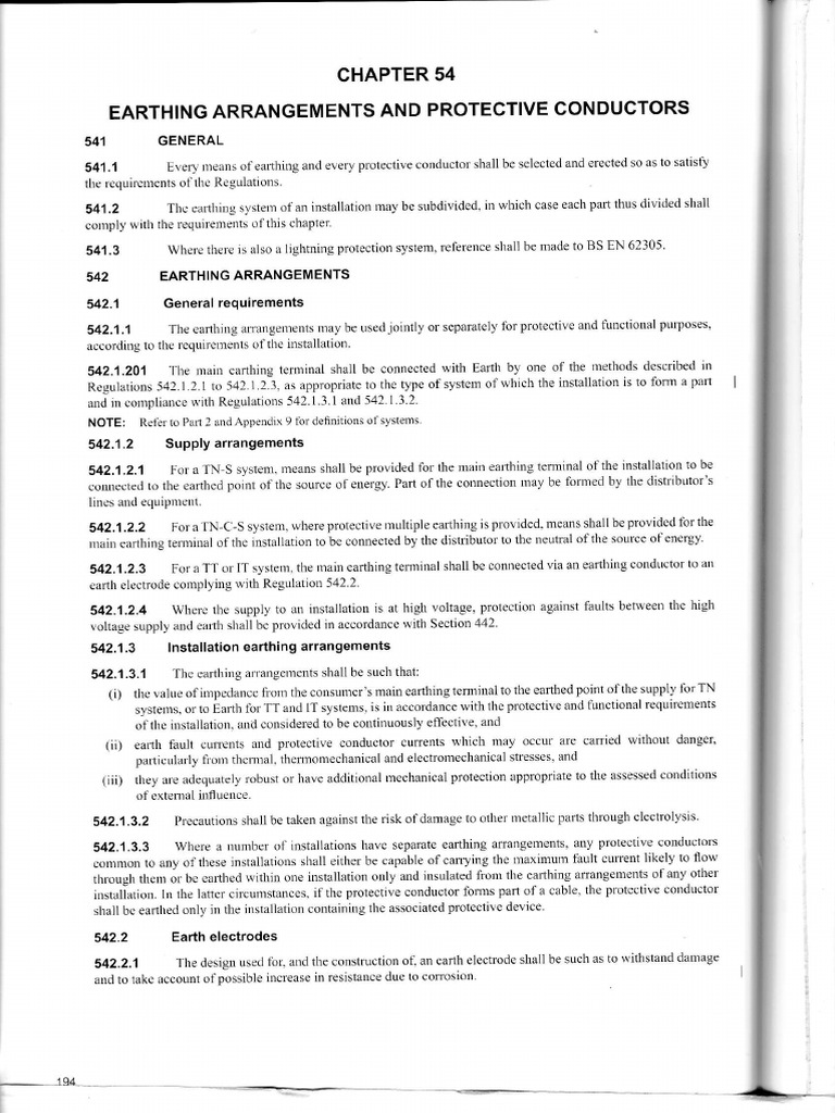 Earthing Arrangements and Regulations | PDF