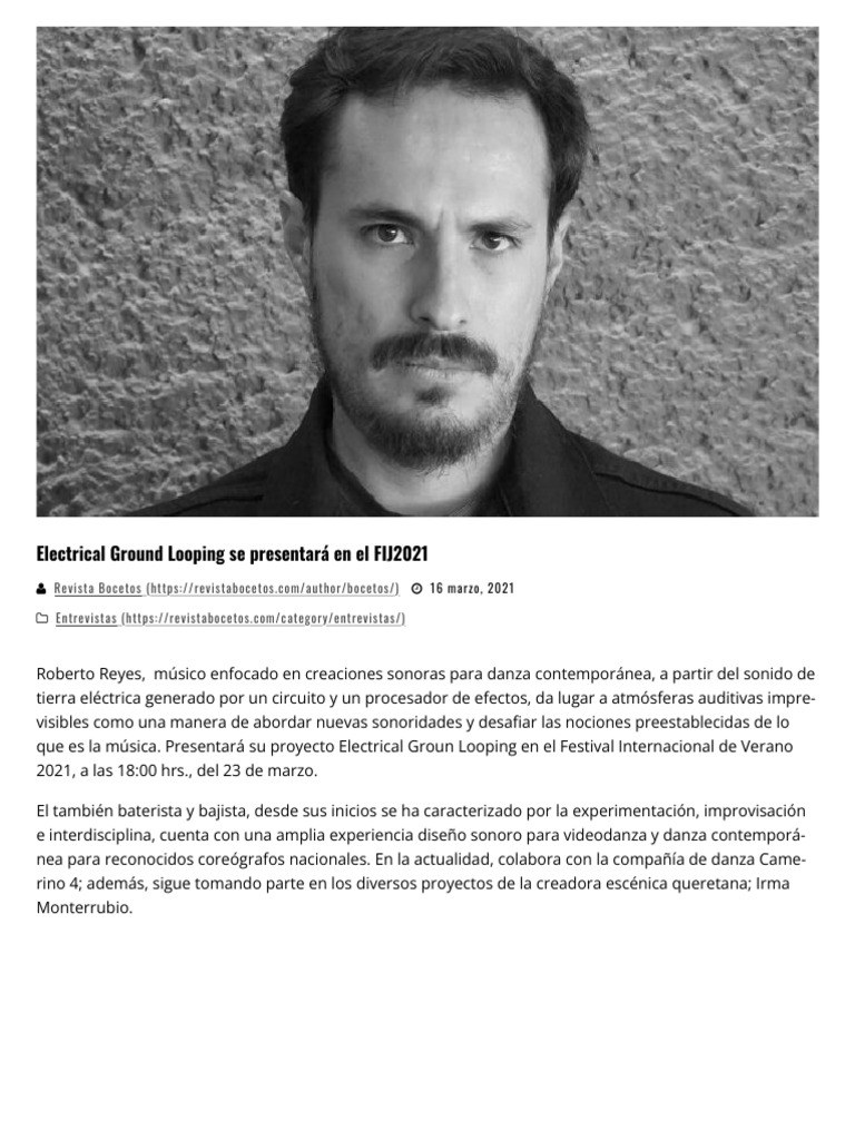 Electrical ground looping se presentar en el fij2021 revista bocetos