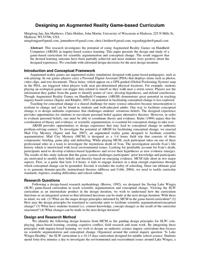 Augmented Reality in Science Education | PDF | Science | Reality