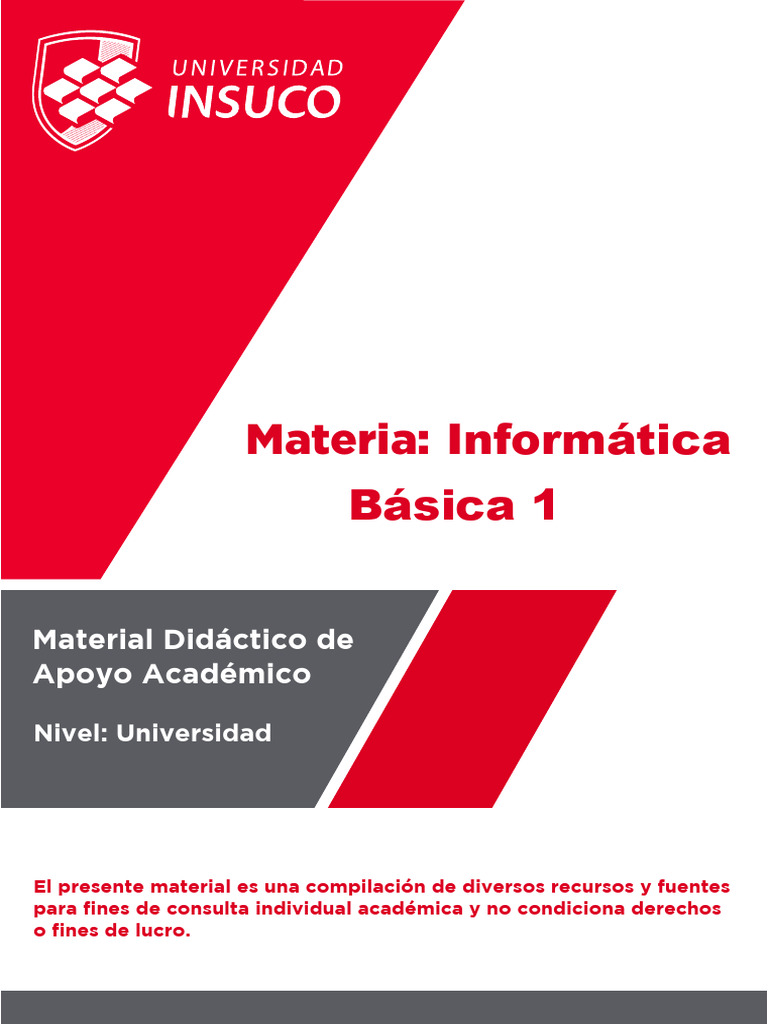Material Didáctico de Informática Básica | PDF | Hardware de la ...