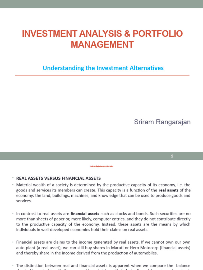 Understanding The Investment Process PDF