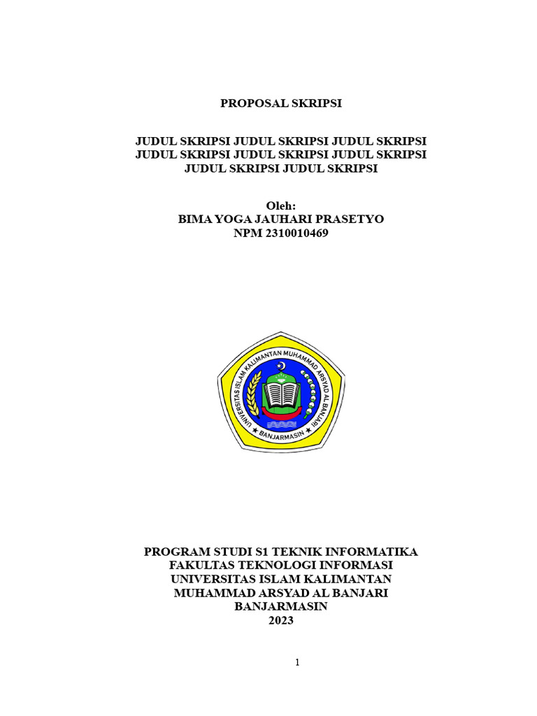 Proposal Skripsi Teknik Informatika | PDF | Page Layout | Graphics