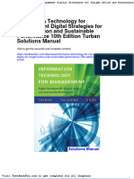 Information Technology For Management Digital Strategies For Insight Action and Sustainable Performance 10th Edition Turban Solutions Manual