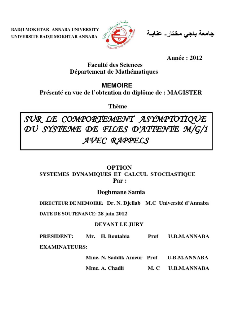 Memoire De Magister Pdf