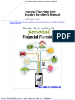 Full Download Personal Financial Planning 14th Edition Billingsley Solutions Manual