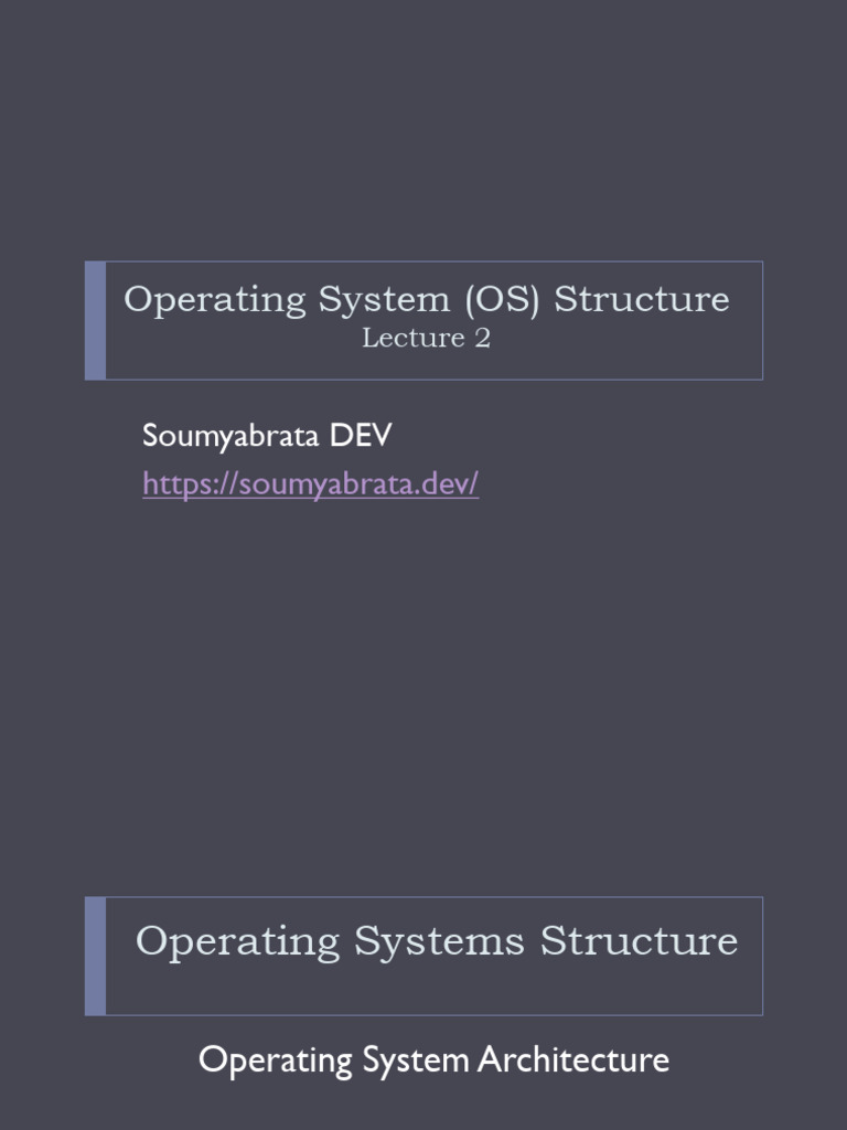 02 - Operating System Structure | PDF