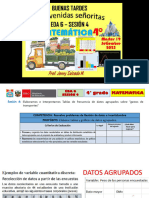 SESION 4-EDA 6 Elaboramos e Interpretamos Tablas de Frecuencia de Datos Agrupados Sobre Gastos de Transportes"