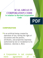 Critical Areas in Corporation Code