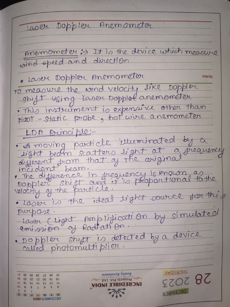 Laser Doppler Anemometer PDF Wound Wind Power