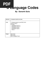 C Language Codes