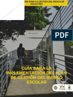 Guía Docente para El Plan Escolar de Gestión Del Riesgo