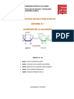 Informe 1 - INVERSION DE LA SACAROSA