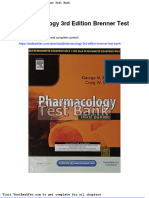 Full Download Pharmacology 3rd Edition Brenner Test Bank