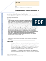 Towards Medication-Enhancement of Cognitive Interventions in Schizophrenia