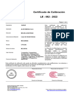Certificado de Calibracion Megabras CPR-20G