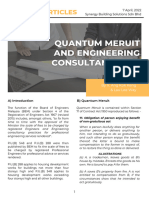 Quantum Meruit and Engineering Consultancy Fee