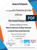 Manejo de La Hipertensión y Del Riesgo Cardiovascular en La Atención Primaria de Salud (Edición 2022) - Certificado Del Curso 3734983