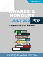 Awards and Honours July 2022