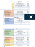 Horarios de Presentación de Proyectos Agosto 2023