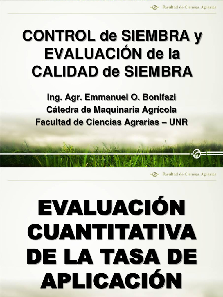Evaluación Cuantitativa de Siembra | PDF | Siembra | Plantas