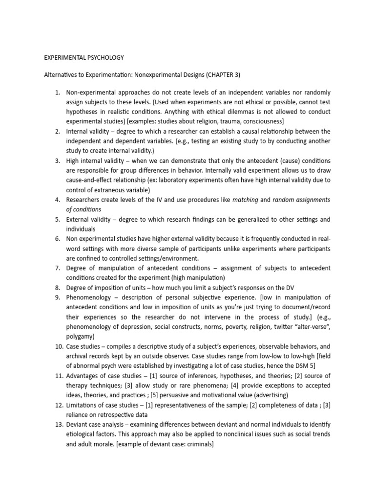 Manipulating Antecedent Conditions in Research | PDF | Experiment ...