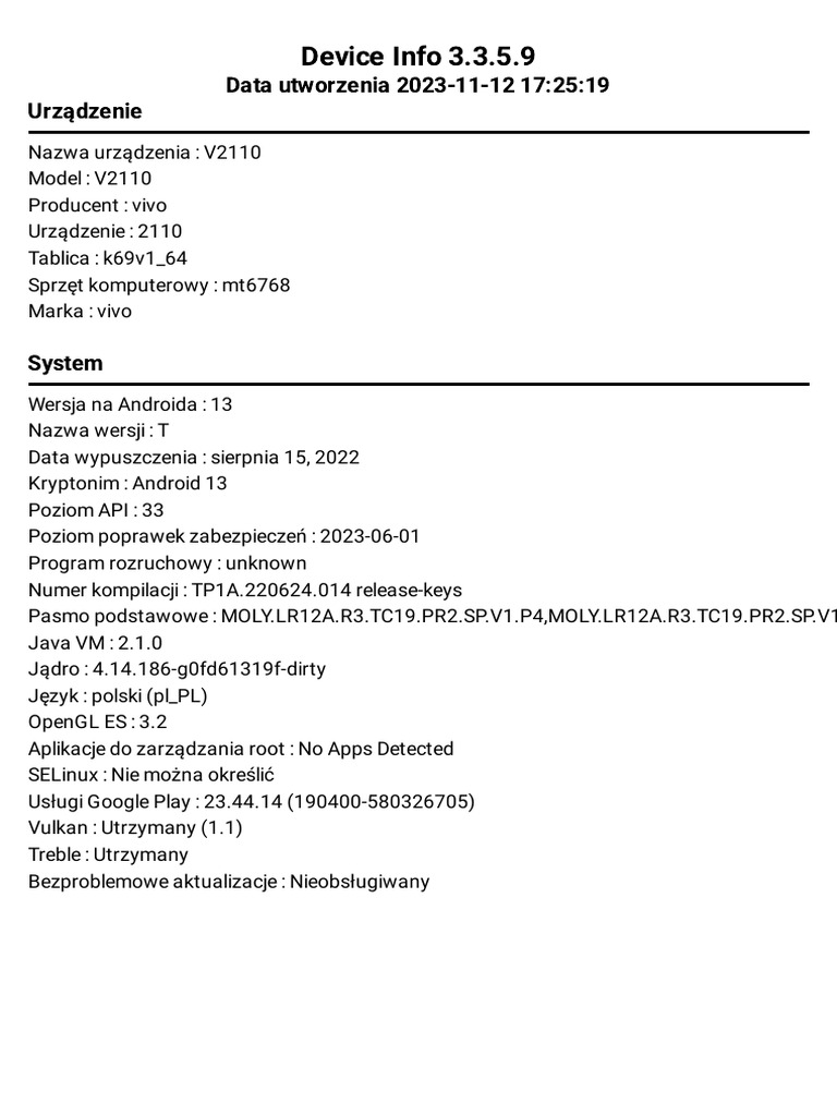 Device Info | PDF