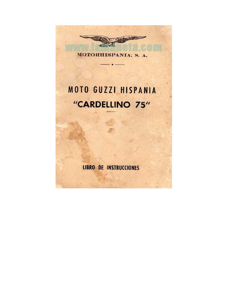 Guzzi cardelino 75cc manual instrucciones 2100 pdf