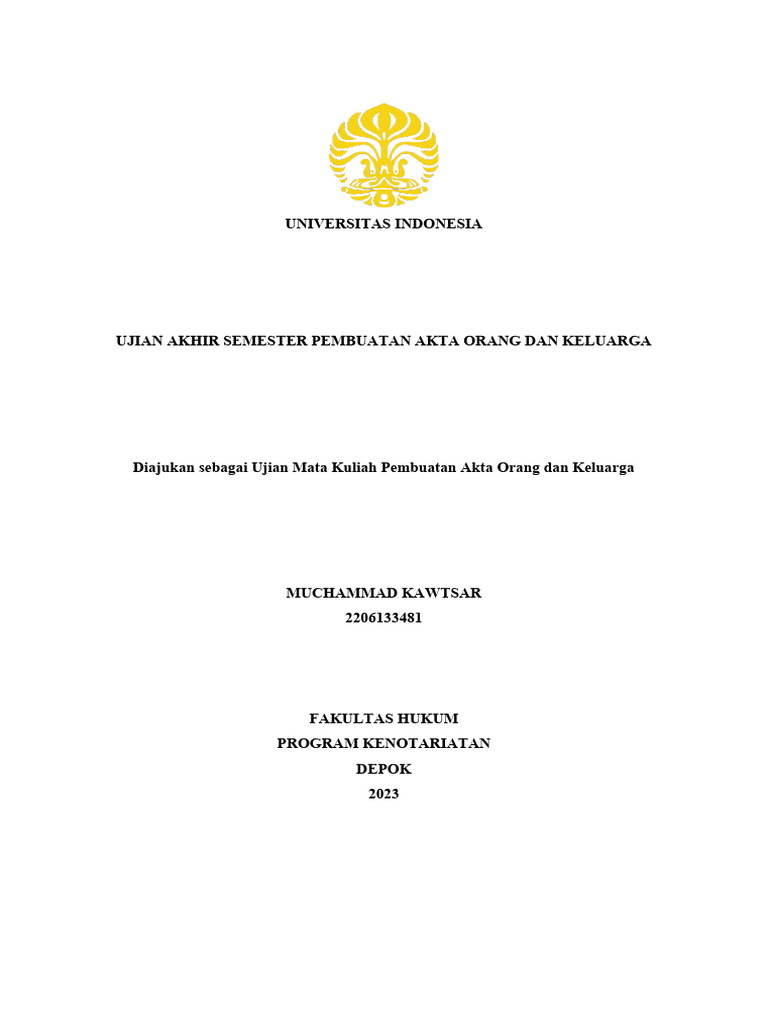 Format Uas - Orkel | PDF