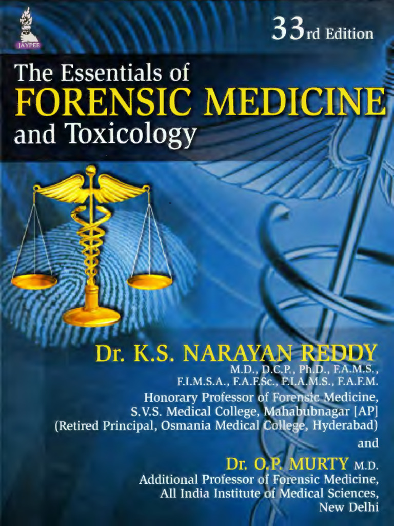 Essentials of Forensic Medicine (KS Narayan Reddy 33rd) | Download Free ...