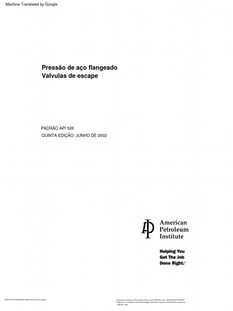 Api 526 | Download grátis PDF | Válvula | Aço