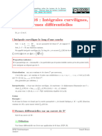 Chapitre 16: Intégrales Curvilignes, Formes Différentielles