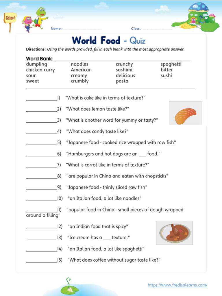 World Food Quiz | PDF