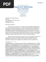 Jim Jordan Subpoena Cover Letter to Mayorkas