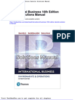 Full Download International Business 16th Edition Daniels Solutions Manual